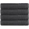 COTTON CRAFT Ultra Soft Washcloths – 12 Pack 100% Cotton Facecloths – Baby Wash Cloth Set – Absorbent Quick Dry Everyday Luxury Bathroom Kitchen Spa Gym Pool Dorm – Plush 580 GSM – 12×12 – Light Blue(Charcoal Grey)