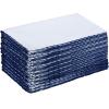 COTTON CRAFT White Dinner Napkins – Set of 12 Classic Pure Cotton Soft Cloth Napkins – Durable Washable Everyday Lunch Brunch Table Restaurant Wedding Party Gift Reusable Napkin – 17 x 17 inches(White Blue)