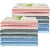 Cotton Craft – Scandia Stripe 12 Pack – Pure Cotton – Professional Commercial Restaurant Grade Kitchen Dish Tea Towel Cloth Napkins – Low Lint Sturdy Weave – Reusable – 16×28-30 Ounces – Charcoal(Fouta – Multi)