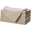 Genuine Linen Napkins – Set of 12 Cloth Napkins with Hemstitch Detail – Hand Crafted Pure Luxury Linen Reusable Lunch Dinner Napkin – Fall Summer Holiday Table – Large 18×18 Natural – COTTON CRAFT(Natural)