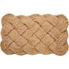 IRONGATE – Natural Jute Rope Woven Doormat – Set of 2-18×30-100% All Natural Fibers Nautical Mat – Classic Interwoven Rope Design Entryway Doormat(Rope- Natural)