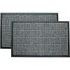 IRONGATE Front Doormat – 2 Pack Indoor Outdoor Welcome Mat – Low Profile Front Door Mat – Durable Rubber Backed Non Slip Floor Mat – High Traffic Area Entryway Mat – Easy Clean – 18 x 30 – Black Grey