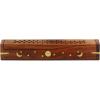 Sheesham Wood Incense Burner Holder – Set of 2 Coffin Style Sun Moon Inlay Handmade Aromatherapy Room Freshener Fragrance Cone Incense Stick Burner Ash Catcher – Zen Home Gift – 12x2x2 – COTTON CRAFT(Natural – Sun & Moon Inlays)