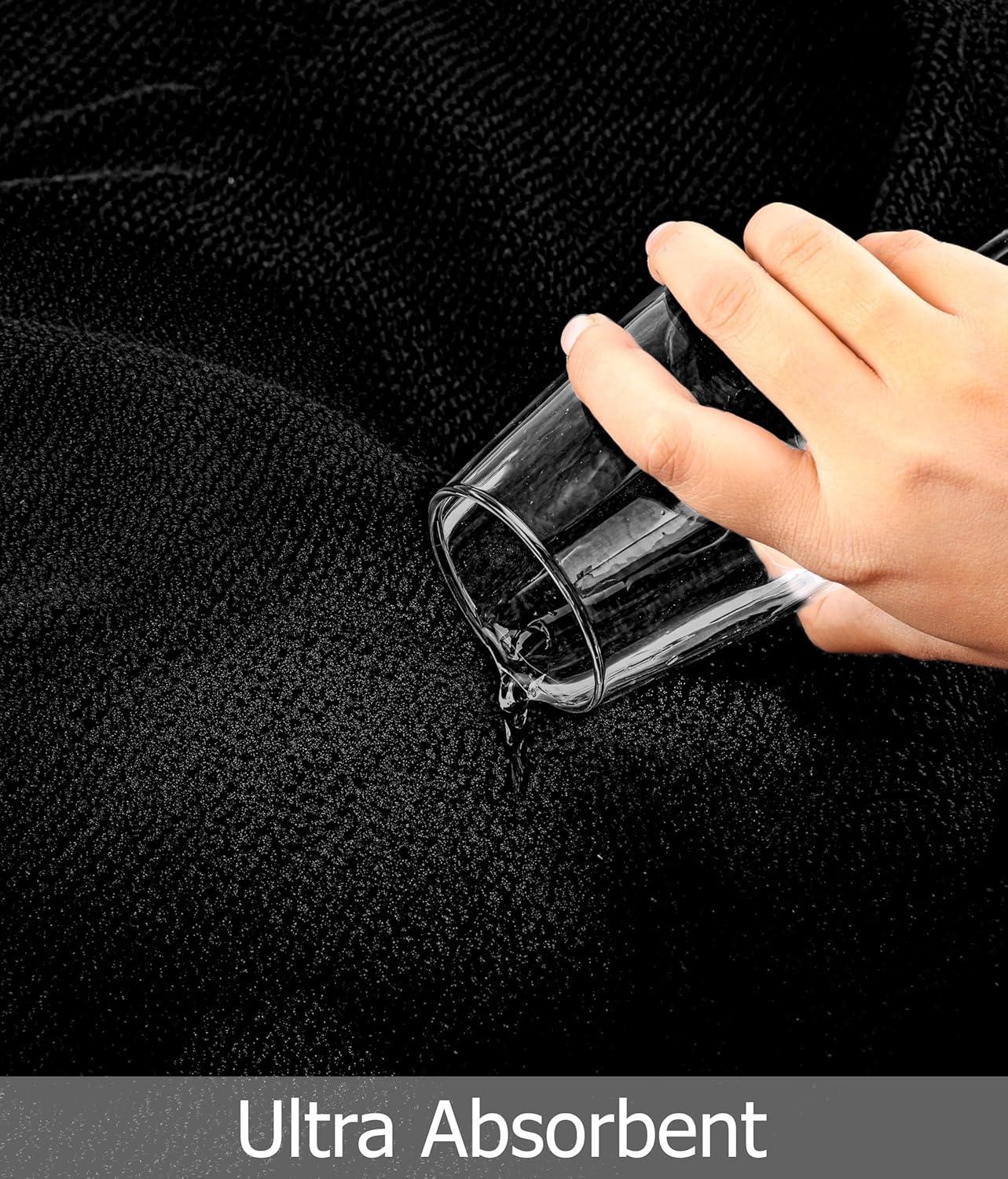 imageCOTTON CRAFT Popcorn Towel Set Luxurious 10 Piece Towel Set 100 Cotton Soft Absorbent 600 GSM Bathroom Towels 2 Large Bath Towel 4 Hand Towel 4 Wash Cloth Hotel Spa Shower Pool Dorm WhiteBlack