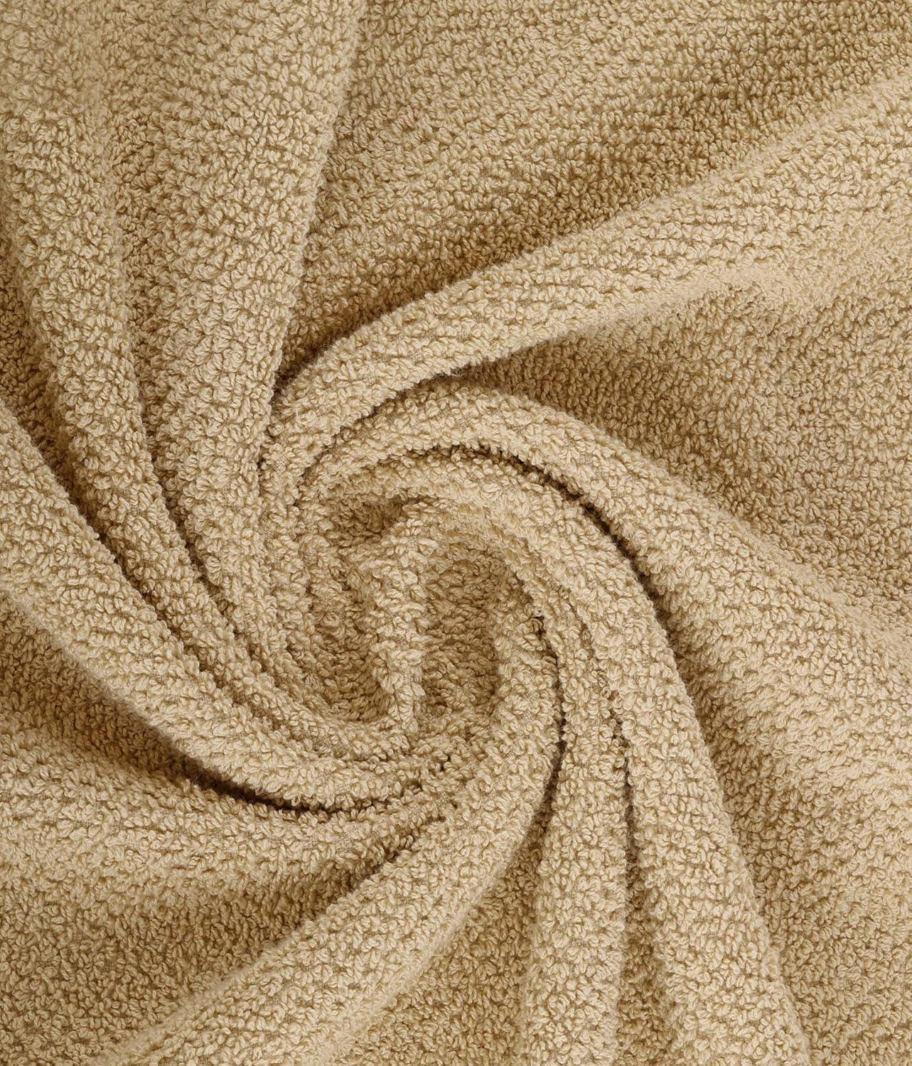 imageCOTTON CRAFT Popcorn Towel Set Luxurious 10 Piece Towel Set 100 Cotton Soft Absorbent 600 GSM Bathroom Towels 2 Large Bath Towel 4 Hand Towel 4 Wash Cloth Hotel Spa Shower Pool Dorm WhiteLinen