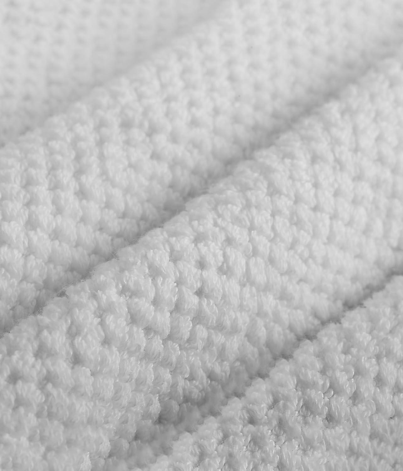 imageCOTTON CRAFT Popcorn Towel Set Luxurious 10 Piece Towel Set 100 Cotton Soft Absorbent 600 GSM Bathroom Towels 2 Large Bath Towel 4 Hand Towel 4 Wash Cloth Hotel Spa Shower Pool Dorm WhiteWhite