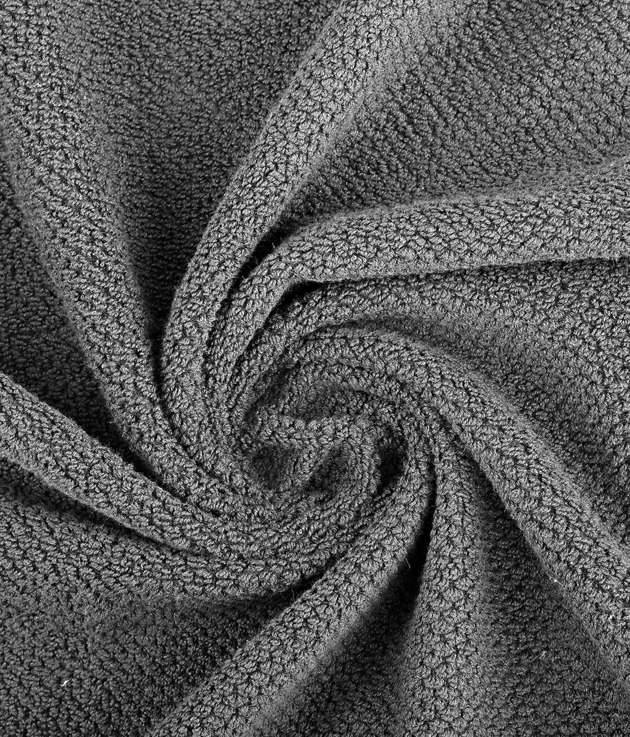 imageCOTTON CRAFT Popcorn Towel Set Luxurious 10 Piece Towel Set 100 Cotton Soft Absorbent 600 GSM Bathroom Towels 2 Large Bath Towel 4 Hand Towel 4 Wash Cloth Hotel Spa Shower Pool Dorm WhiteCharcoal