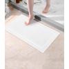 COTTON CRAFT Bath Mats – 2 Pack 100% Cotton 21×30 Inches – Ultra Absorbent – Plush 900 GSM – Banded Border Luxury Towel Rug – Step Out Tub Shower Floor Mat -Not a Bathroom Rug – White(White)