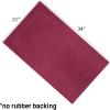 COTTON CRAFT Bath Mats – 2 Pack 100% Cotton 21×30 Inches – Ultra Absorbent – Plush 900 GSM – Banded Border Luxury Towel Rug – Step Out Tub Shower Floor Mat -Not a Bathroom Rug – White(Burgundy)