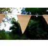 COTTON CRAFT Jute Triangle Banner Garland – 2 Pack Holiday Decoration Wedding Camping 4th of July Kids Party Birthday DIY – 30 Pieces Natural Burlap Flags – Each Garland is 14.5 feet with 15 Flags
