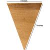COTTON CRAFT Jute Triangle Banner Garland – 2 Pack Holiday Decoration Wedding Camping 4th of July Kids Party Birthday DIY – 30 Pieces Natural Burlap Flags – Each Garland is 14.5 feet with 15 Flags