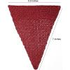 Cotton Craft – 2 Pack – 30 Pieces- Jute Red Burlap Triangle Banner Garland -Each with 15 Flags- DIY Decoration for Holidays, Wedding, Camping, Kids Party, and Happy Birthdays