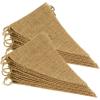COTTON CRAFT Jute Triangle Banner Garland – 2 Pack Holiday Decoration Wedding Camping 4th of July Kids Party Birthday DIY – 30 Pieces Natural Burlap Flags – Each Garland is 14.5 feet with 15 Flags