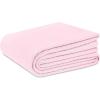 COTTON CRAFT Soft Cotton Thermal Blanket – Plush Herringbone Twill – All Season Luxurious Breathable Skin Friendly Lightweight Cooling Throw Blanket – Sofa Couch Travel Camping Dorm – King Sage(Light Pink)
