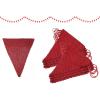 Cotton Craft – 2 Pack – 30 Pieces- Jute Red Burlap Triangle Banner Garland -Each with 15 Flags- DIY Decoration for Holidays, Wedding, Camping, Kids Party, and Happy Birthdays