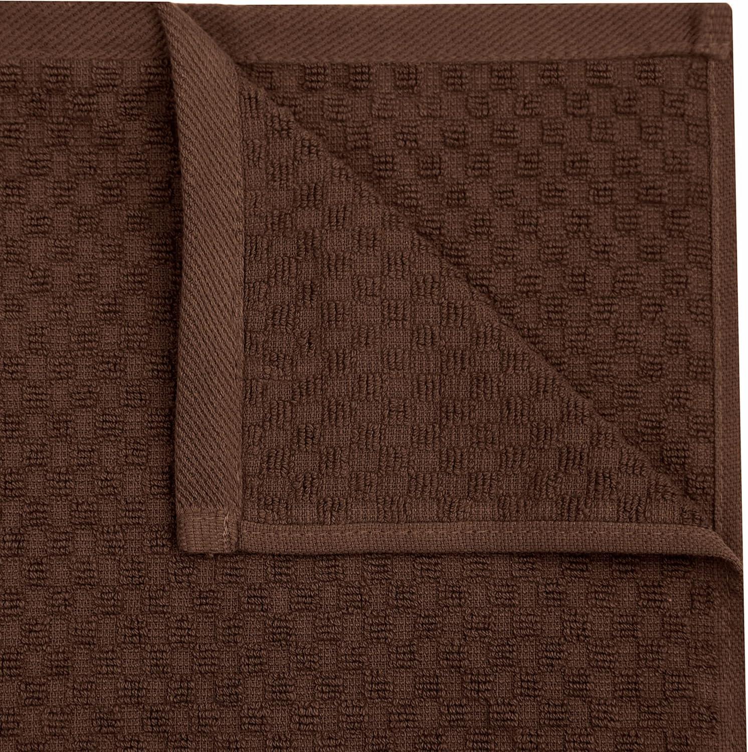 imageCOTTON CRAFT Amazing Kitchen Towel 8 Pack Reusable Terry Towel 100 Cotton European Waffle Pantry Bar Cleaning Cloth Quick Dry Low Lint Soft Absorbent Dish Towel Large Oversized 20x30 RedChocolate