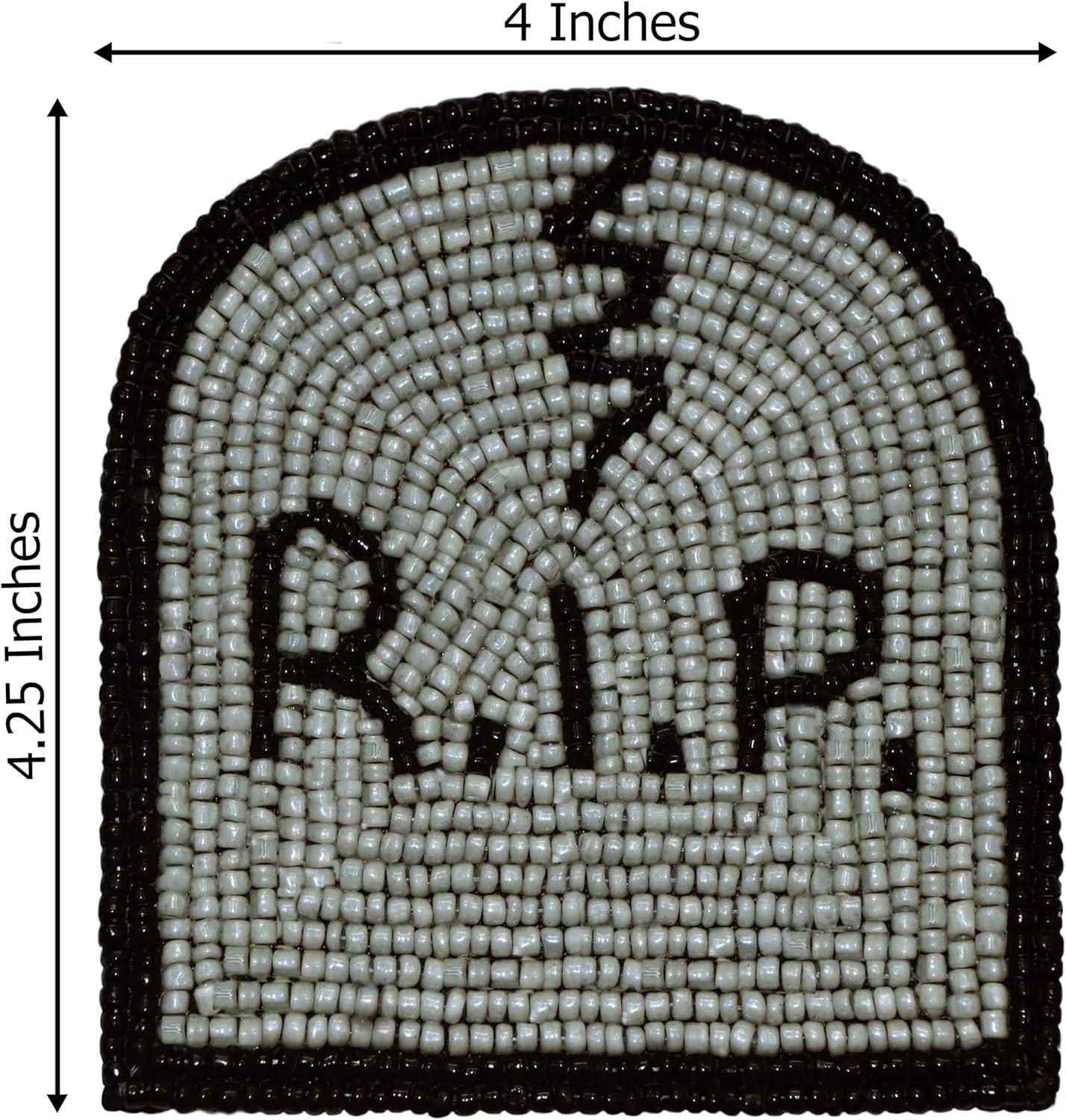 imageCOTTON CRAFT Glitz Beaded Coasters  Red Jingle Bells  Set of 8 Handmade Drinks Coasters  Bar Kitchen Party Tabletop Protection  Christmas Xmas Festive Dcor 4 inches RoundBlack Grey Rip