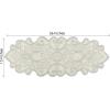 COTTON CRAFT Mila Scroll Handmade Beaded Table Runner – Halloween Harvest Autumn Fall Thanksgiving Holiday Christmas Xmas Celebration Festive Party Tabletop Décor Tablerunner – 13×36 Ivory & Silver(Silver)