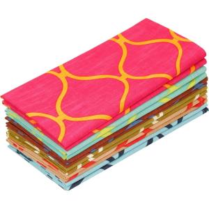 COTTON CRAFT Moroccan Tile Cloth Napkin – Set of 12 Pure Cotton Everyday Spring Summer Party Holiday Dinner Napkin – Soft Washable Reusable Napkin -Bonus Gift Bag –Oversized 20×20 – Multicolor Brights(Moroccan Tile – Multi)