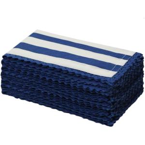 COTTON CRAFT Moroccan Tile Cloth Napkin – Set of 12 Pure Cotton Everyday Spring Summer Party Holiday Dinner Napkin – Soft Washable Reusable Napkin -Bonus Gift Bag –Oversized 20×20 – Multicolor Brights(Lace – Blue)