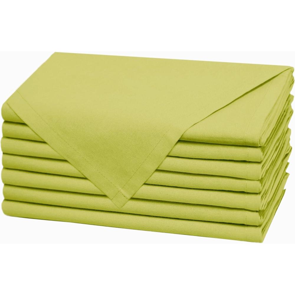 imageCOTTON CRAFT Gingham Buffalo Plaid Check Napkins  Spring Easter Bunny Pastel Luncheon Dinner  Set of 8  Pure Cotton  Reusable Washable  17 x 17 inches  Yellow Multi PastelGreen