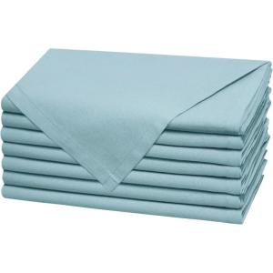 COTTON CRAFT Gingham Buffalo Plaid Check Napkins – Spring Easter Bunny Pastel Luncheon Dinner – Set of 8 – Pure Cotton – Reusable Washable – 17 x 17 inches – Yellow Multi Pastel(Blue)