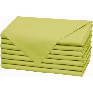 COTTON CRAFT Gingham Buffalo Plaid Check Napkins – Spring Easter Bunny Pastel Luncheon Dinner – Set of 8 – Pure Cotton – Reusable Washable – 17 x 17 inches – Yellow Multi Pastel(Green)