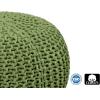 COTTON CRAFT Round Pouf – Hand Knitted Cotton Braid Cord Cable Dori Ottoman – Foot Stool – Floor Pouf Footrest Accent Seat Furniture Bean Bag – Living Room Kids Nursery Dorm Décor – 20×14 – Light Blue(Sage – Round)