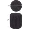 COTTON CRAFT Round Pouf – Hand Knitted Cotton Braid Cord Cable Dori Ottoman – Foot Stool – Floor Pouf Footrest Accent Seat Furniture Bean Bag – Living Room Kids Nursery Dorm Décor – 20×14 – Light Blue(Grey – Cylindrical)
