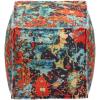 COTTON CRAFT Printed Pouf – Ottoman Foot Stool Bean Bag – Dorm Kids Room Bedroom Home Décor Accent Seating – Boho Modern Comfortable Prefilled Cotton Square Pouf Footrest – 17x17x17 inch – Teal Aqua
