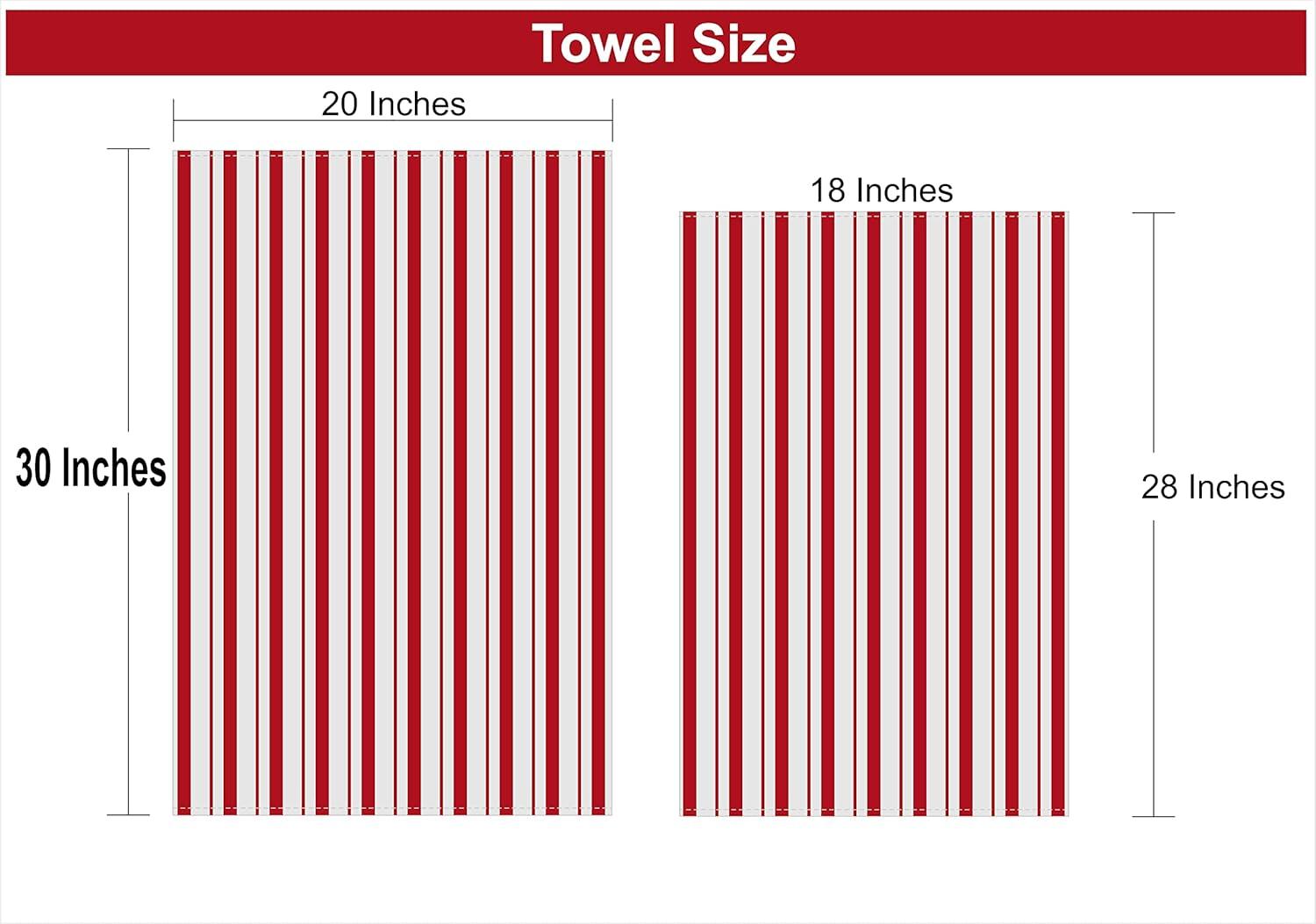 image:imageCOTTON CRAFT Oversized Kitchen Towels 4 Pack 100 Cotton Basketweave Tea Dish Towels Absorbent Reusable Low Lint Quick Dry Cooking Drying Restaurant Bar Cleaning Cloth Napkin 20x30 Yellow StripeRed