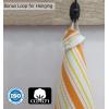 COTTON CRAFT Oversized Kitchen Towels -4 Pack 100% Cotton Basketweave Tea Dish Towels – Absorbent Reusable Low Lint Quick Dry – Cooking Drying Restaurant Bar Cleaning Cloth Napkin -20×30 Yellow Stripe(Coral)
