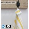 COTTON CRAFT Oversized Kitchen Towels -4 Pack 100% Cotton Basketweave Tea Dish Towels – Absorbent Reusable Low Lint Quick Dry – Cooking Drying Restaurant Bar Cleaning Cloth Napkin -20×30 Yellow Stripe(Yellow)