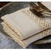 COTTON CRAFT Flax Linen Cloth Napkins with Lace – Set of 12 Lunch Dinner Napkins – Elegant Everyday Fall Harvest Thanksgiving Holiday Table Napkin – Washable Reusable Napkin – Oversized 20×20- Natural(Natural – 17×17)