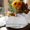 COTTON CRAFT Flax Linen Cloth Napkins with Lace – Set of 12 Lunch Dinner Napkins – Elegant Everyday Fall Harvest Thanksgiving Holiday Table Napkin – Washable Reusable Napkin – Oversized 20×20- Natural(White – 17×17)