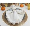 COTTON CRAFT Flax Linen Cloth Napkins with Lace – Set of 12 Lunch Dinner Napkins – Elegant Everyday Fall Harvest Thanksgiving Holiday Table Napkin – Washable Reusable Napkin – Oversized 20×20- Natural(Natural – 20×20)