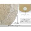 COTTON CRAFT Evil Eye Beaded Placemats – Set of 2 Charger Table Mats – Hand Crafted Boho Protective Positive Energy Blessing Gift – Zen Holiday Table Dining Décor – 13 inches Round – Blue White Gold(Champagne)