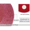 COTTON CRAFT Evil Eye Beaded Placemats – Set of 2 Charger Table Mats – Hand Crafted Boho Protective Positive Energy Blessing Gift – Zen Holiday Table Dining Décor – 13 inches Round – Blue White Gold(Red)