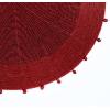 COTTON CRAFT Evil Eye Beaded Placemats – Set of 2 Charger Table Mats – Hand Crafted Boho Protective Positive Energy Blessing Gift – Zen Holiday Table Dining Décor – 13 inches Round – Blue White Gold(Red Bells)