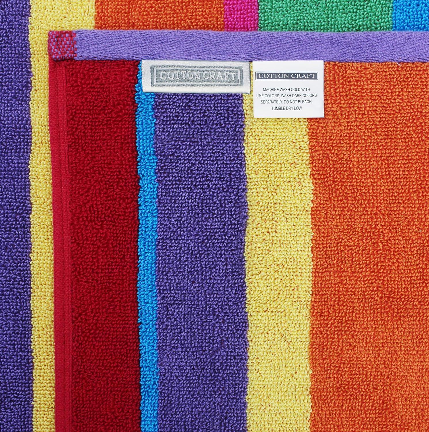 image:imageCOTTON CRAFT Oversized Beach Towels 2 Pack XXL 35x84 The Big Kahuna 7 Foot Extra Large Beach Blanket Towel Big amp Tall 100 Cotton Jacquard Velour Soft Luxury Towel Pool Bath Blue TilesSummer of Siam
