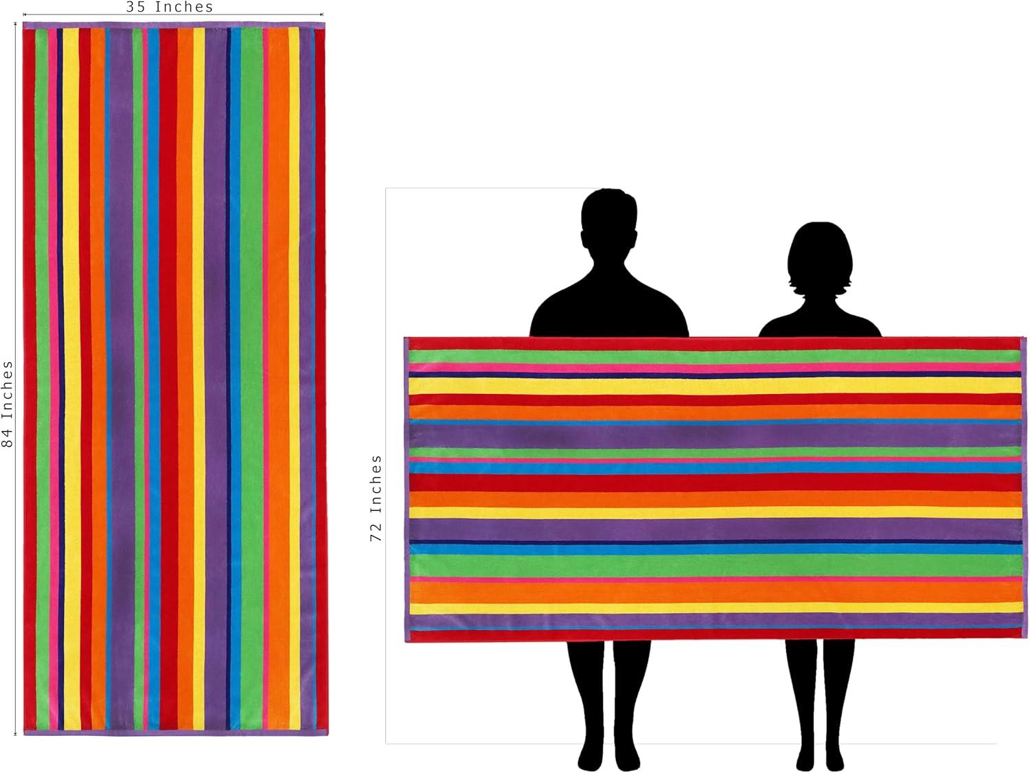image:imageCOTTON CRAFT Oversized Beach Towels 2 Pack XXL 35x84 The Big Kahuna 7 Foot Extra Large Beach Blanket Towel Big amp Tall 100 Cotton Jacquard Velour Soft Luxury Towel Pool Bath Blue TilesSummer of Siam