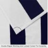 COTTON CRAFT Oversized Beach Towels – 2 Pack XXL 35×84 – The Big Kahuna 7 Foot Extra Large Beach Blanket Towel – Big & Tall – 100% Cotton Jacquard Velour Soft Luxury Towel – Pool Bath – Blue Tiles(Cabana Stripe – Navy)