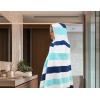 COTTON CRAFT Oversized Beach Towels – 2 Pack XXL 35×84 – The Big Kahuna 7 Foot Extra Large Beach Blanket Towel – Big & Tall – 100% Cotton Jacquard Velour Soft Luxury Towel – Pool Bath – Blue Tiles(Ocean Blue)