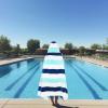 COTTON CRAFT Oversized Beach Towels – 2 Pack XXL 35×84 – The Big Kahuna 7 Foot Extra Large Beach Blanket Towel – Big & Tall – 100% Cotton Jacquard Velour Soft Luxury Towel – Pool Bath – Blue Tiles(Ocean Blue)