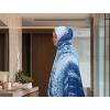 COTTON CRAFT Oversized Beach Towels – 2 Pack XXL 35×84 – The Big Kahuna 7 Foot Extra Large Beach Blanket Towel – Big & Tall – 100% Cotton Jacquard Velour Soft Luxury Towel – Pool Bath – Blue Tiles(Surf Blue)