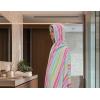 COTTON CRAFT Oversized Beach Towels – 2 Pack XXL 35×84 – The Big Kahuna 7 Foot Extra Large Beach Blanket Towel – Big & Tall – 100% Cotton Jacquard Velour Soft Luxury Towel – Pool Bath – Blue Tiles(Cabana Stripe – Pink Multi)