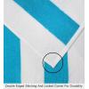 COTTON CRAFT Oversized Beach Towels – 2 Pack XXL 35×84 – The Big Kahuna 7 Foot Extra Large Beach Blanket Towel – Big & Tall – 100% Cotton Jacquard Velour Soft Luxury Towel – Pool Bath – Blue Tiles(Cabana Stripe – Aqua)