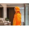 COTTON CRAFT Oversized Beach Towels – 2 Pack XXL 35×84 – The Big Kahuna 7 Foot Extra Large Beach Blanket Towel – Big & Tall – 100% Cotton Jacquard Velour Soft Luxury Towel – Pool Bath – Blue Tiles(Sunshine Orange Yellow)