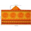 COTTON CRAFT Oversized Beach Towels – 2 Pack XXL 35×84 – The Big Kahuna 7 Foot Extra Large Beach Blanket Towel – Big & Tall – 100% Cotton Jacquard Velour Soft Luxury Towel – Pool Bath – Blue Tiles(Sunshine Orange Yellow)