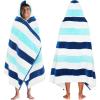 COTTON CRAFT Oversized Beach Towels – 2 Pack XXL 35×84 – The Big Kahuna 7 Foot Extra Large Beach Blanket Towel – Big & Tall – 100% Cotton Jacquard Velour Soft Luxury Towel – Pool Bath – Blue Tiles(Ocean Blue)